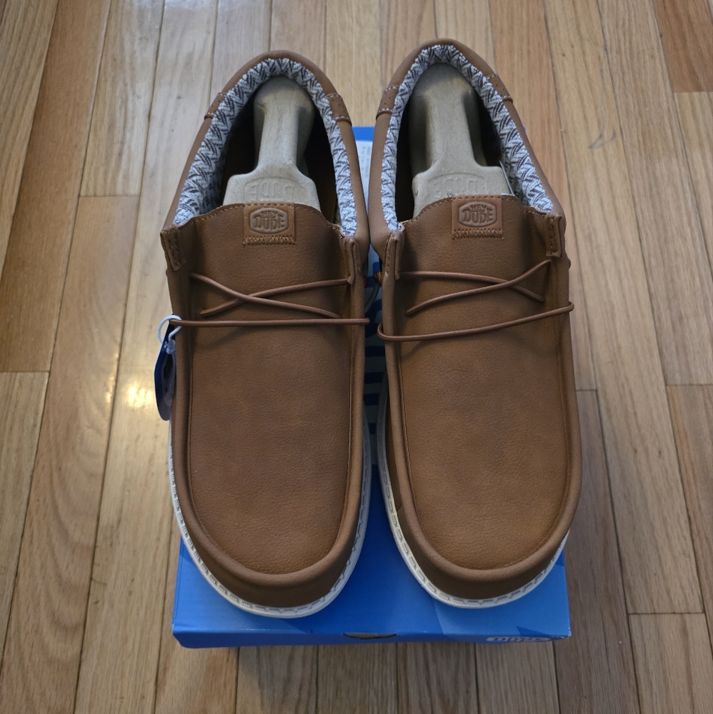 Hey Dude Brown Loafers with Suede Slip-On Design
